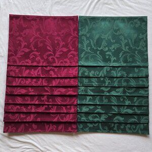 Table Linens - 16 Placemats & 2 Matching Tablecloths 58"x97" Jacquard Damask
